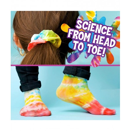 Ooze Labs Rainbow Tie-Dye Lab STEM Experiment Activity Kit | Design & Make Your Own Tie-Dye Socks & Scrunchies | Explore The ...
