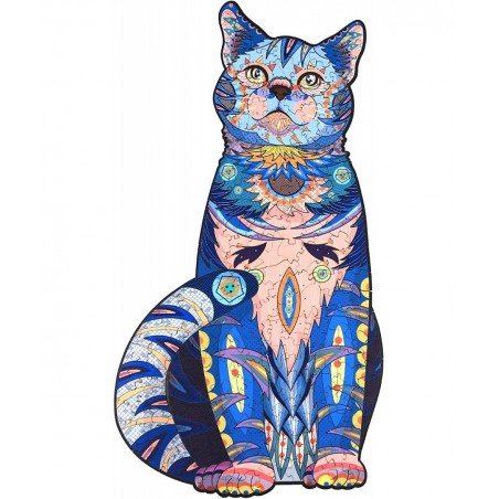 Wooden Jigsaw Puzzles for Adults Cat Wood Unique Animal Shaped Puzzles Gift (M Cat) $41.26 Jigsaw Puzzles