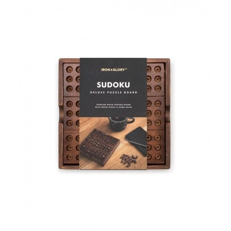 Iron & Glory | Sudoku Set & Guide | Wooden Puzzles for Adults | Brain Teaser Board Games | Portable Travel Games for Kids & T...