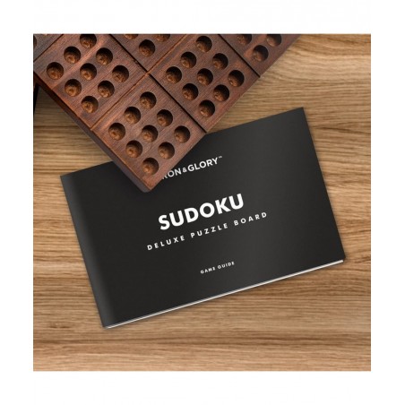 Iron & Glory | Sudoku Set & Guide | Wooden Puzzles for Adults | Brain Teaser Board Games | Portable Travel Games for Kids & T...