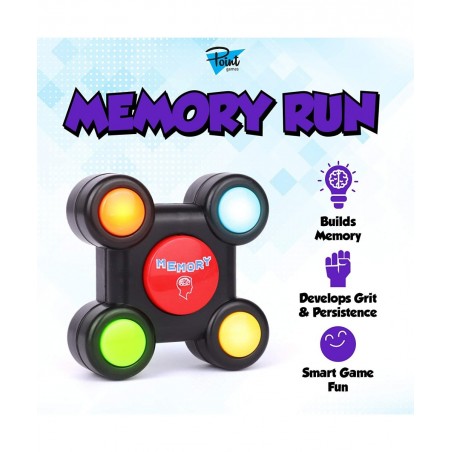 Memory Run - Electronic Memory Handheld Game with Lights - Competitive Maze Challenge Gameplay -Cognitive Developmental Brain...