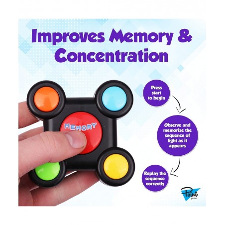 Memory Run - Electronic Memory Handheld Game with Lights - Competitive Maze Challenge Gameplay -Cognitive Developmental Brain...