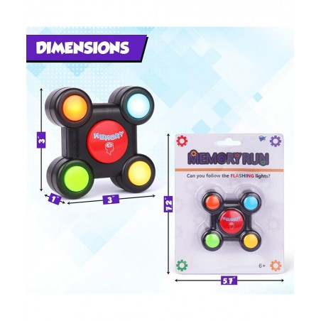Memory Run - Electronic Memory Handheld Game with Lights - Competitive Maze Challenge Gameplay -Cognitive Developmental Brain...