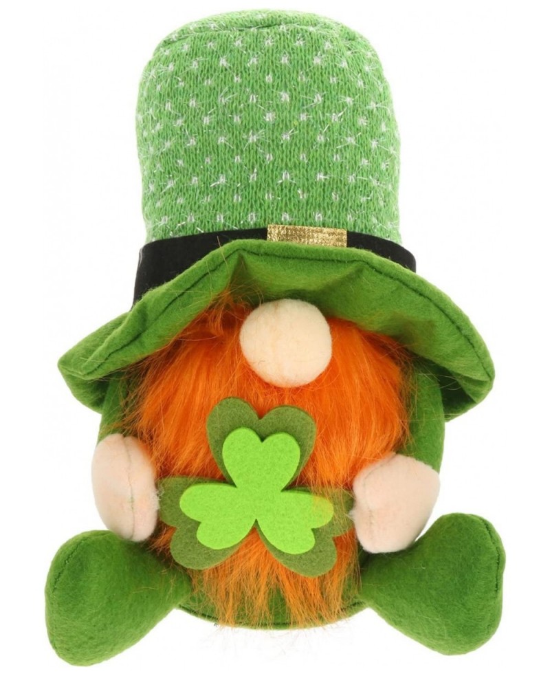 St. Patricks Day Gnome Plush Doll Leprechaun Tomte Plush Handmade Doll Shamrock Plush Elf Toy Scandinavian Plush Elf Toy for ...