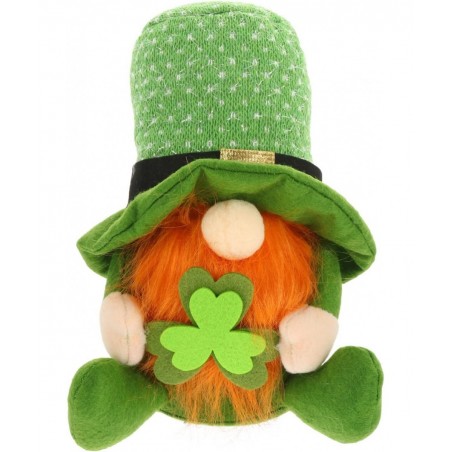 St. Patricks Day Gnome Plush Doll Leprechaun Tomte Plush Handmade Doll Shamrock Plush Elf Toy Scandinavian Plush Elf Toy for ...