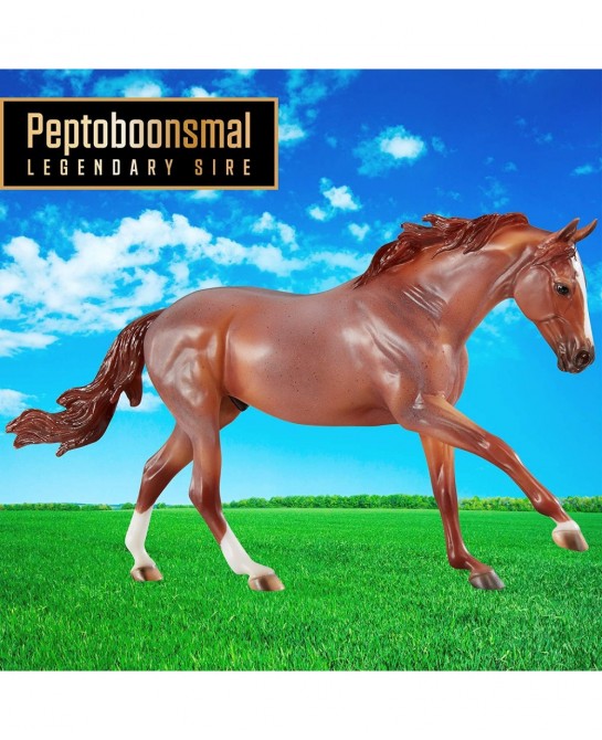 Horses Traditional Series Peptoboonsmal | Champion Cutting Horse | Horse Toy Model | 14" x 8" | 1:9 Scale Horse Figurine | Mo...