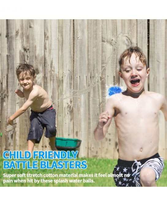 Reusable Water Balloons - 96 Count Reusable Water Balls Water Games for Kids Outside. Water Bomb Splash Balls Water Toys for ...