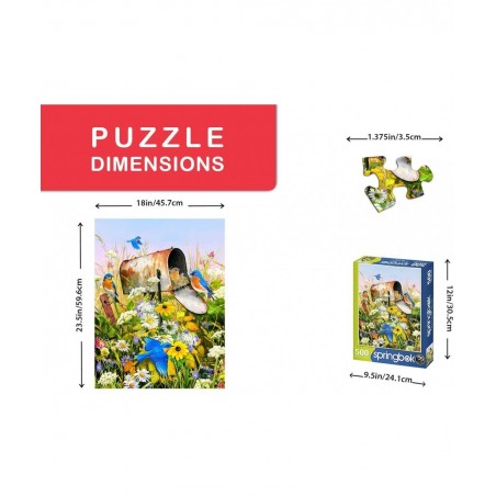 Springbok's 500 Piece Jigsaw Puzzle Blue Birds - Made in USA $28.89 Jigsaw Puzzles