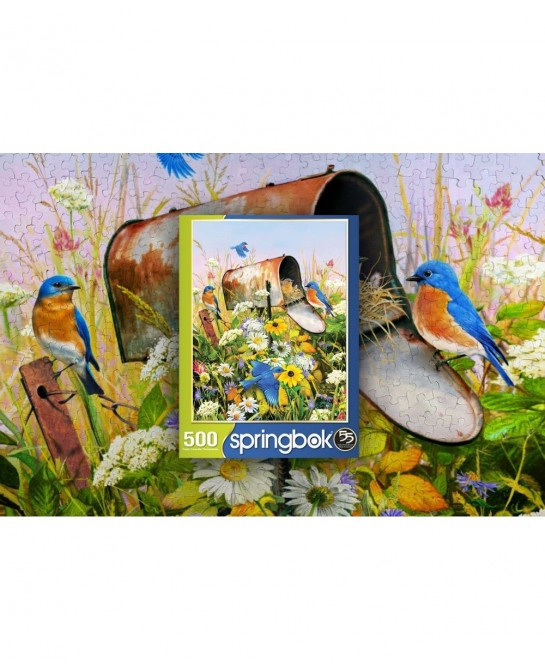 Springbok's 500 Piece Jigsaw Puzzle Blue Birds - Made in USA $28.89 Jigsaw Puzzles