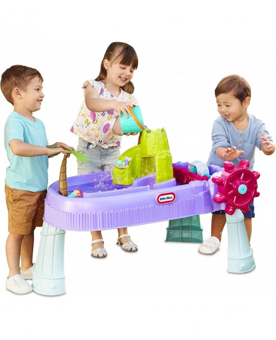 Mermaid Island Wavemaker Water Table with Five Unique Play Stations and Accessories Multicolor 38 Inch $96.25 Sandboxes & Bea...