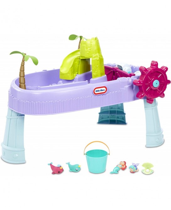 Mermaid Island Wavemaker Water Table with Five Unique Play Stations and Accessories Multicolor 38 Inch $96.25 Sandboxes & Bea...