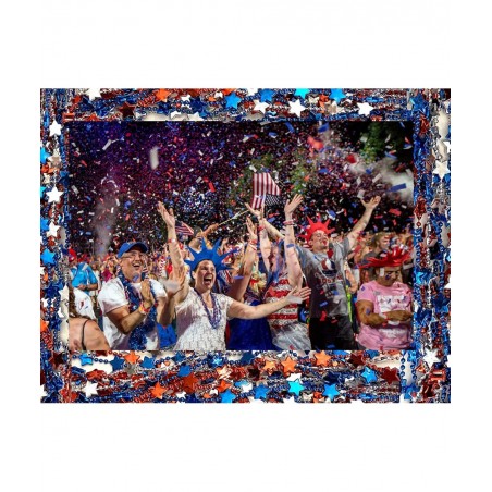 24 pcs USA Independence Day Beads 4th of July Star Necklaces Decoration Metallic Red Silver Blue Star Bead Necklaces American...