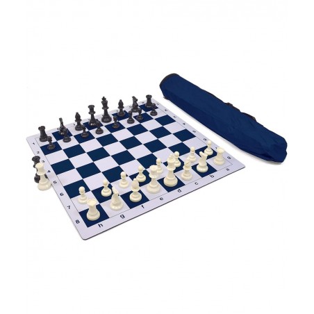 Triple Weighted Pieces and Mousepad Board Chess Set (Blue) $64.59 Board Games