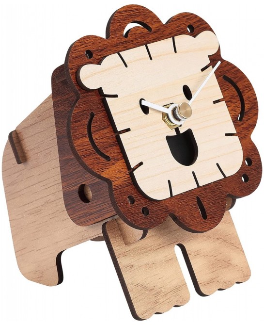 3D Wood Puzzle Desktop Clock 3D Puzzles Desktop Clock Model Building Kit Phone Stand and Pen Holder 3D Model Toy $14.41 3-D P...