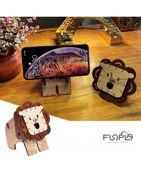 3D Wood Puzzle Desktop Clock 3D Puzzles Desktop Clock Model Building Kit Phone Stand and Pen Holder 3D Model Toy $14.41 3-D P...