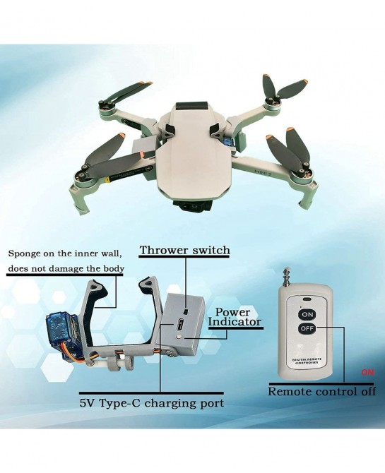 Mavic Drone Payload Delivery airdrop Transport Device Drone Release Fishing Bait line Carrying Wedding Proposal and Rescue De...