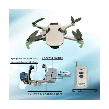 Mavic Drone Payload Delivery airdrop Transport Device Drone Release Fishing Bait line Carrying Wedding Proposal and Rescue De...