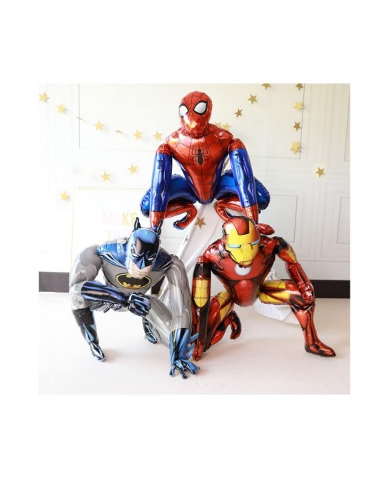 3PCS Superhero Foil Balloon Medium Size for Kid Toddler Birthday Decoration Party Supplies Iron Spidey Large Super Hero Ballo...