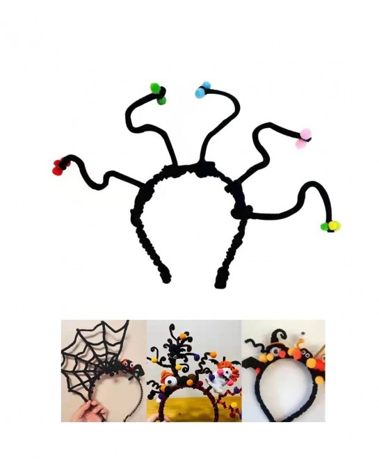 420 Pieces Halloween Pipe Cleaners Craft Supplies 5 Colors Halloween Chenille Stems Bulk 6mm X 12inches for Halloween Thanksg...