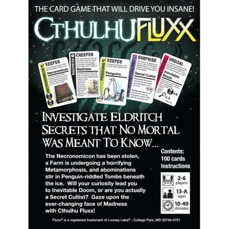 Cthulhu Fluxx Card Game - Adult Card Games Fun Teen Adult Games Game Night Cthulhu Series Mystery Game Party Games Adults Gif...