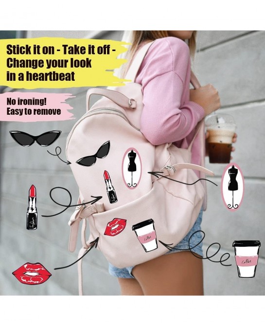 Unique designed fabric stickers for clothes No ironing. No harm to fabrics! Colorful & special fashion stickers which designe...
