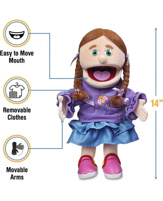 14" Amy Peach Girl Hand Puppet $57.88 Hand Puppets