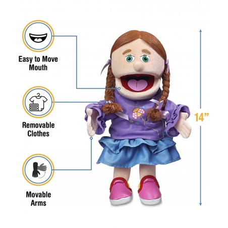 14" Amy Peach Girl Hand Puppet $57.88 Hand Puppets