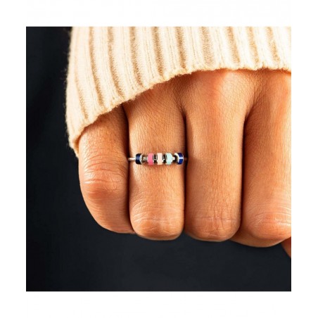 To My Daughter Ring Double Wave Rings for Women Adjustable Highs and Lows Ring for Daughter Zircon Wave Ring Gifts for Teen G...