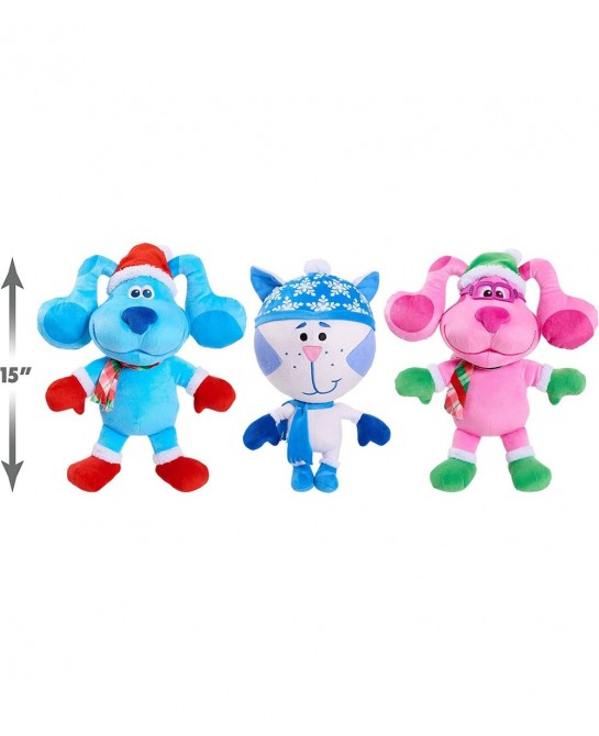 Blue's Clues & You! Holiday Magenta 15-Inch Large Plush Stuffed Animal Magenta Dog $49.55 Stuffed Animals & Teddy Bears