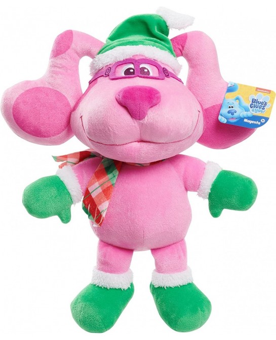 Blue's Clues & You! Holiday Magenta 15-Inch Large Plush Stuffed Animal Magenta Dog $49.55 Stuffed Animals & Teddy Bears