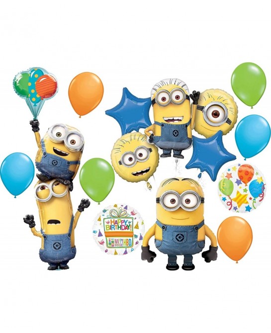 Despicable Me Party Supplies Birthday Balloon Bouquet Decorations $51.32 Kids' Party Decorations