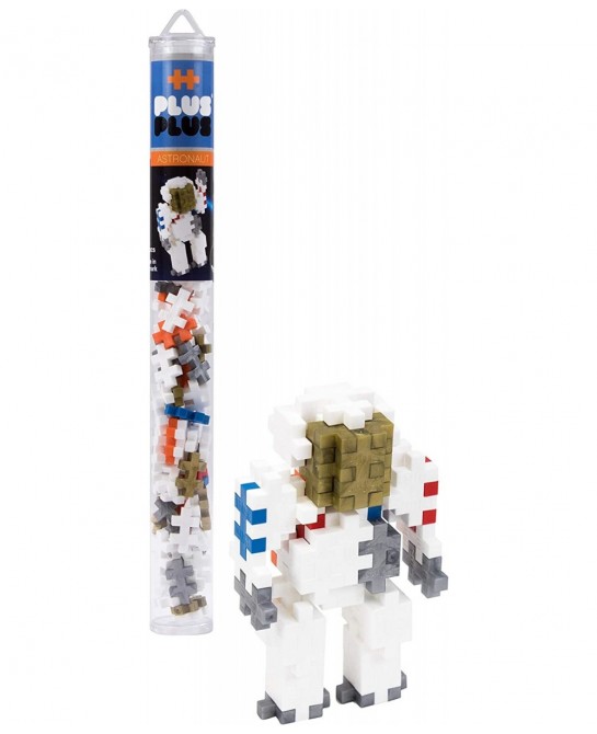 Explore Space Bundle - Moon Baseplate & Astronaut Alien 70 pc Tubes - Construction Building Stem / Steam Toy Interlocking Min...