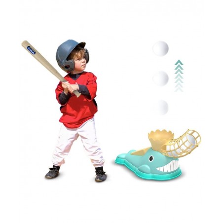 Baseball Pitching Machine Baseball Pitcher Play Set Sports&Outdoor Play Toys for Kids Toddler Indoor Sports Games Backyard Ga...