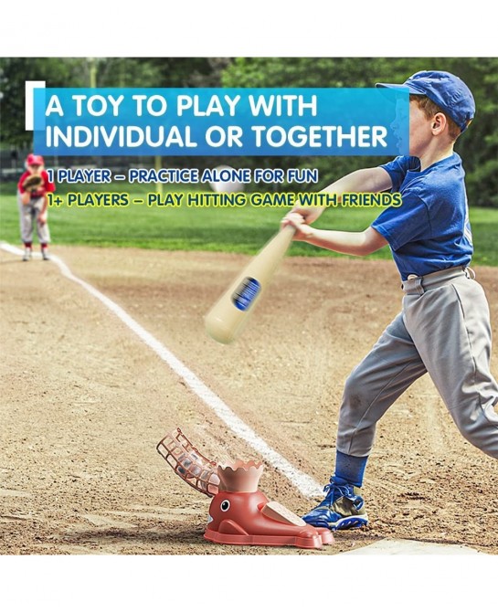 Baseball Pitching Machine Baseball Pitcher Play Set Sports&Outdoor Play Toys for Kids Toddler Indoor Sports Games Backyard Ga...