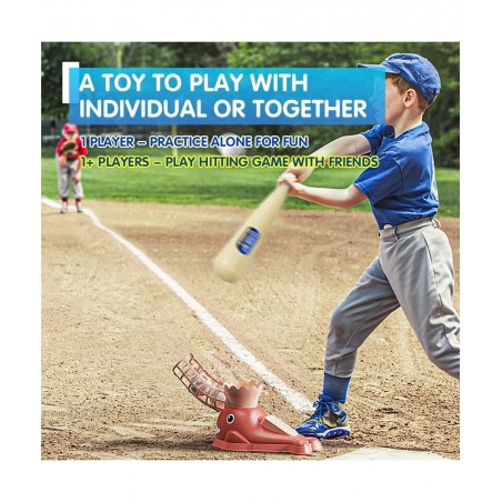 Baseball Pitching Machine Baseball Pitcher Play Set Sports&Outdoor Play Toys for Kids Toddler Indoor Sports Games Backyard Ga...