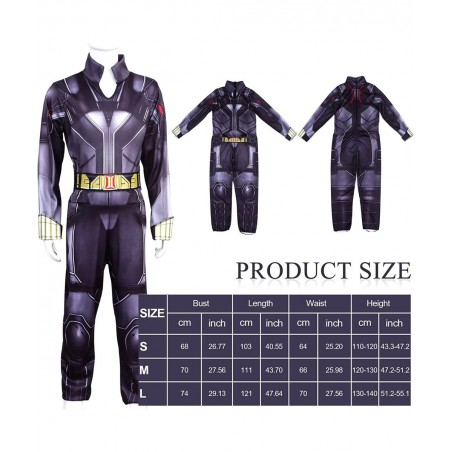 Girls Black Widow Cosplay Black Widow Cosplay Costume Superhero Halloween Outfit Costumes Jumpsuit for Girls $56.99 Kids' Cos...