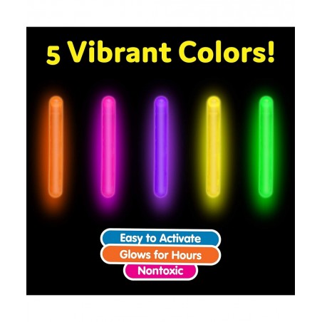 200pk Mini Glow Sticks - 2 Inch Small Glow Sticks Party Favors Glow Party Supplies Waterproof Floating Bright Neon Light Stic...