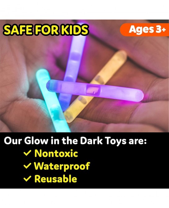 200pk Mini Glow Sticks - 2 Inch Small Glow Sticks Party Favors Glow Party Supplies Waterproof Floating Bright Neon Light Stic...