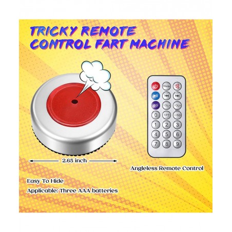 2 Pack Remote Controlled Farting Machine Funny Gag Sound Machine Joke Prank Fart Machine with Remote Fart Toy Wireless Contro...