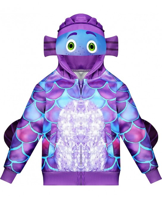 Kids Sea Monster Costume Boys Halloween Jumpsuit Cosplay for Girls Green Outfit with 3D Mask Tail 3-8 Years $27.44 Kids' Cost...