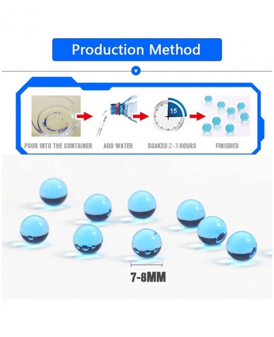 Refill Ammo Water Bullet Beads Made for Water Blaster Eco Friendly Non-Toxic Water Based Gel Balls for Gel Water Ball Blaster...