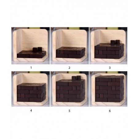 Wooden Brain Teaser Puzzle Cube Wooden Puzzles T-Shaped Jigsaw Logic Puzzle Educational Toy for Kids and Adults (Wine) $19.67...