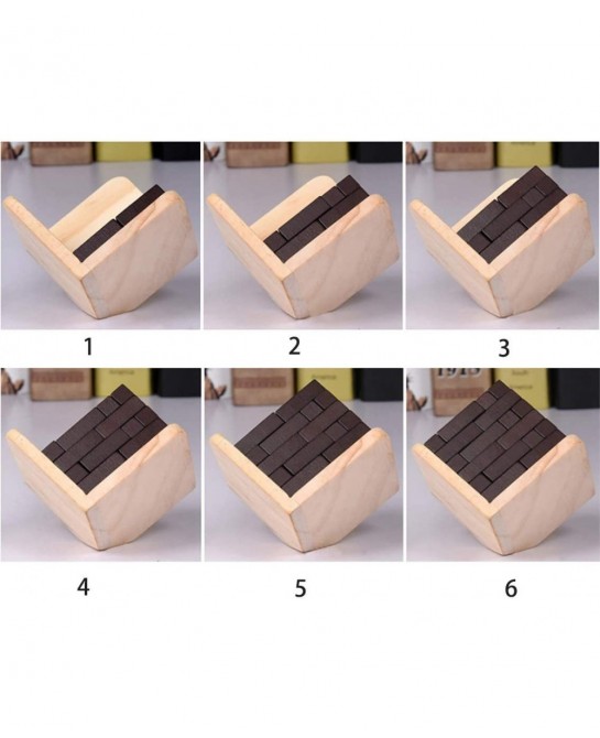 Wooden Brain Teaser Puzzle Cube Wooden Puzzles T-Shaped Jigsaw Logic Puzzle Educational Toy for Kids and Adults (Wine) $19.67...