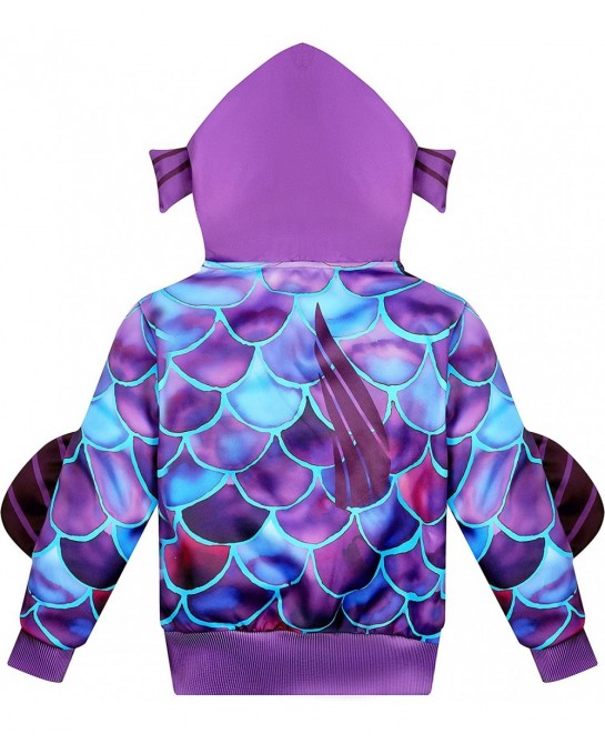 Kids Sea Monster Costume Boys Halloween Jumpsuit Cosplay for Girls Green Outfit with 3D Mask Tail 3-8 Years $27.44 Kids' Cost...