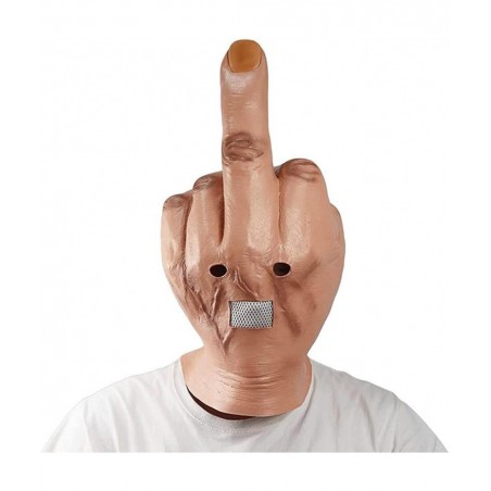 Fun Halloween mask latex Spoof middle finger mask full head creepy Halloween Party mask Beige 48x26x20cm $41.90 Kids' Dress-U...