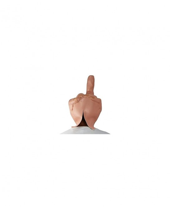 Fun Halloween mask latex Spoof middle finger mask full head creepy Halloween Party mask Beige 48x26x20cm $41.90 Kids' Dress-U...