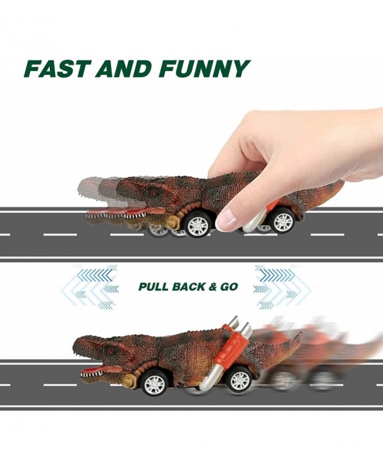 6 Pack Painting Dinosaur Pull Back Car Toys Arts and Crafts for Kids Age 3-12 DIY Dinosaur Painting Kits for Boys Girls Kids ...