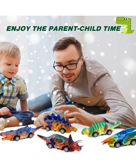 6 Pack Painting Dinosaur Pull Back Car Toys Arts and Crafts for Kids Age 3-12 DIY Dinosaur Painting Kits for Boys Girls Kids ...