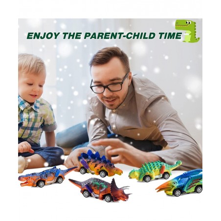 6 Pack Painting Dinosaur Pull Back Car Toys Arts and Crafts for Kids Age 3-12 DIY Dinosaur Painting Kits for Boys Girls Kids ...