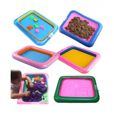 Funny Kid Square Inflatable Elevated Large Sandbox Tray Castle Stacking Play Toy for Kids Boys Girls Xmas Gifts Xmas Stocking...